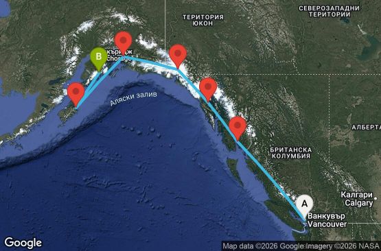 Маршрут на круиз 7 дни Канада, САЩ - EL20280630VANSWD