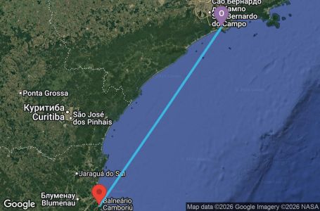 Маршрут на круиз 3 дни Бразилия - UZHP