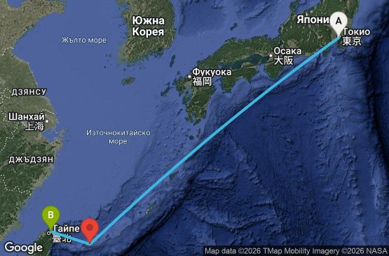Маршрут на круиз 4 дни Япония, Тайван - UZJ9