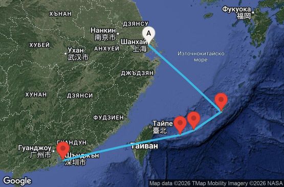 Маршрут на круиз 7 дни Китай, Япония, Хонконг - EL20271109SGHHKG
