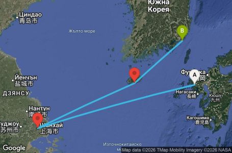 Маршрут на круиз China, South Korea - SSB04A03