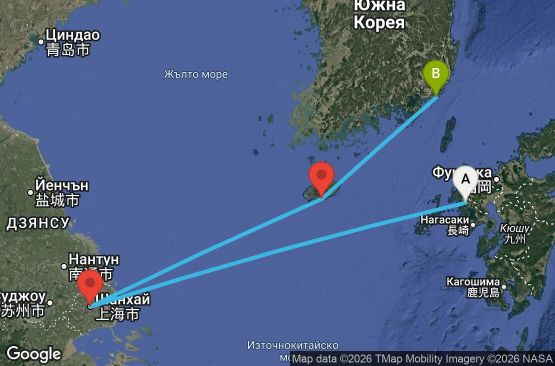 Маршрут на круиз China, South Korea - SSB04A03