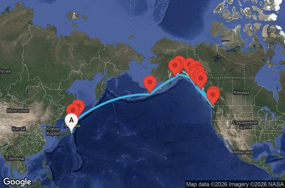 Маршрут на круиз 24 дни Япония, САЩ, Канада - EL20280506TYOVA1