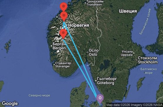 Маршрут на круиз 7 дни Дания, Норвегия - EO20280916CPHCPH