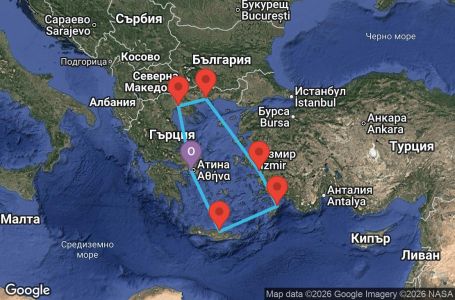 Маршрут на круиз 10 дни Гърция, Турция - IN10M376