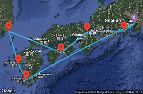 Маршрут на круиз 12 дни Япония, Южна Корея - ML12I178