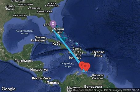 Маршрут на круиз 8 дни САЩ, Нидерландски Антили - SI08D129
