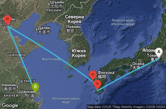 Маршрут на круиз 9 дни Япония, Китай - SC09I927