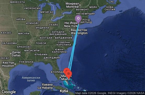 Маршрут на круиз 7 дни САЩ, Бахамските острови - OA7BH160