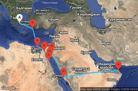 Маршрут на круиз Asia - Middle East (PIR/MCT) - SKYS18CNNPIRMCT