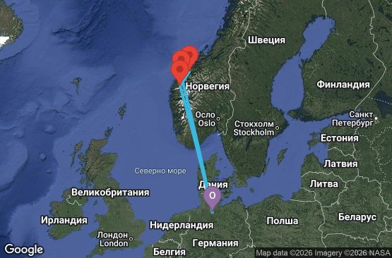 Маршрут на круиз 7 дни Германия, Норвегия - MSA2740SEE