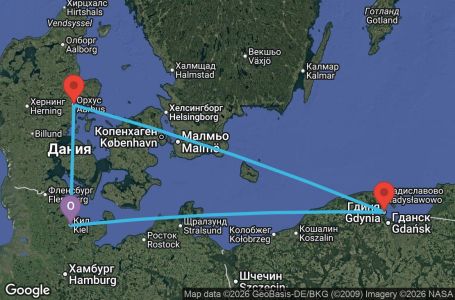 Маршрут на круиз 5 дни Германия, Полша, Дания - MSN2652SEE