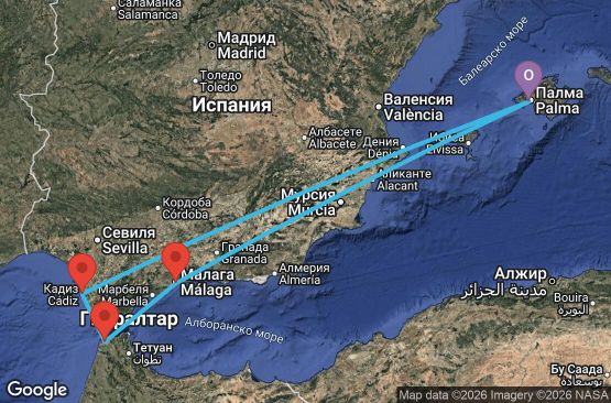 Маршрут на круиз 7 дни Испания, Мароко - MSN278384SEE
