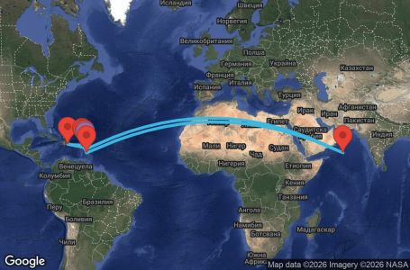 Маршрут на круиз Antilles - PTP07A2Q