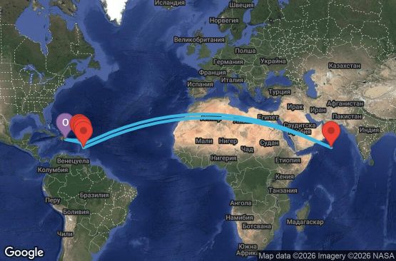 Маршрут на круиз Antilles - SDQ07A1O