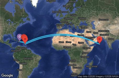 Маршрут на круиз Antilles - SDQ07A1P