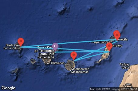 Маршрут на круиз Canary Islands, Spain - TCI07A4S
