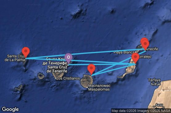 Маршрут на круиз Canary Islands, Spain - TCI07A4S