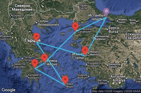 Маршрут на круиз Turkey, Greece - IST07A2C