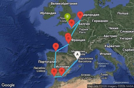 Маршрут на круиз Europe - Other (BCN/SOU)