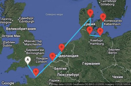Маршрут на круиз 9 дни Балтийски държави