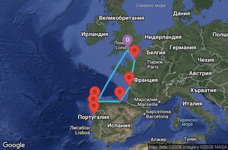 Маршрут на круиз EUROPE - FRANCE & IBERIA (SOU/SOU)