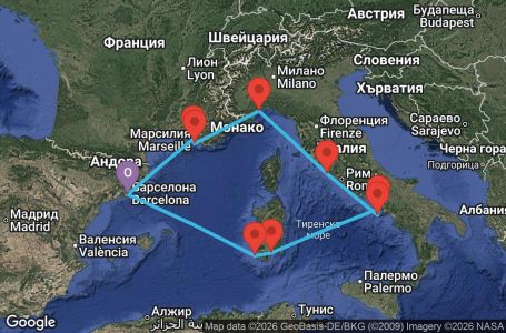 Маршрут на круиз null