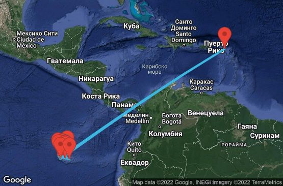 Маршрут на круиз 7 дни из Галапагоските острови - 07G033