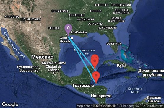 Маршрут на круиз 7 дни САЩ, Хондурас, Мексико - 07W475