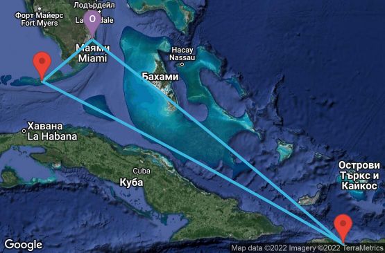 Маршрут на круиз 5 дни САЩ, Хаити - 05W392