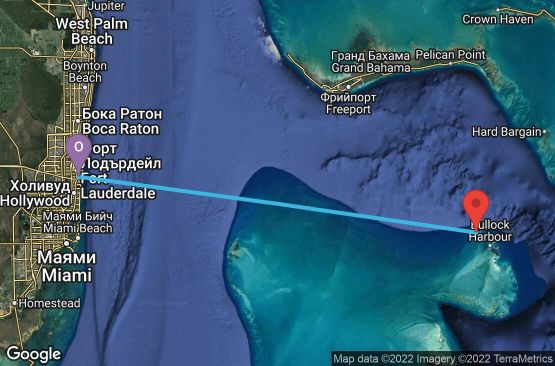 Маршрут на круиз 4 дни САЩ, Бахамските острови - 04Z221