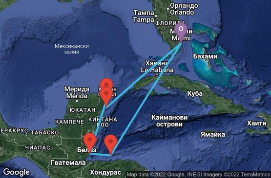 Маршрут на круиз Western Caribbean - Miami (MIA/MIA) - JYWC07CNNMIAMIA