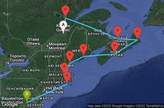 Маршрут на круиз Canada & New England - Other (QUE/BWI) - SKYQ11CNNQUEBWI