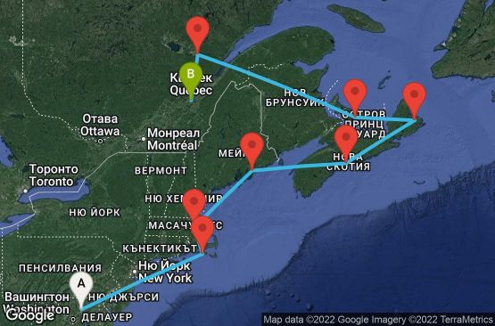 Маршрут на круиз Canada & New England - Other (BWI/QUE) - SKYC10CNNBWIQUE