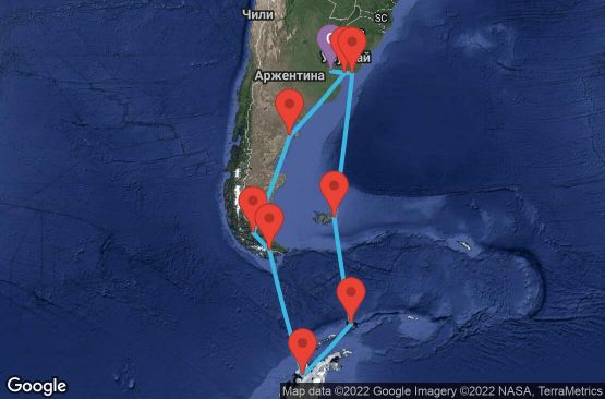 Маршрут на круиз South America - Buenos Aires (BUE/BUE) - STAN16CNNBUEBUE