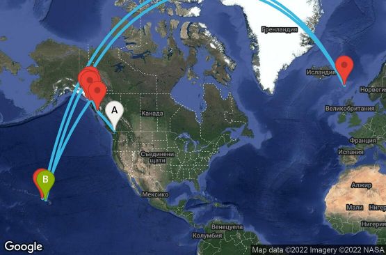 Маршрут на круиз Alaska - Other (VAN/HNL) - SPIW16CNNVANHNL