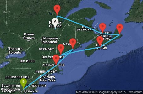 Маршрут на круиз Canada & New England - Other (QUE/BWI) - CANE10CNNQUEBWI