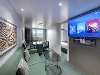Описание на каюта AUREA Grand Suite с две спални - SD на круизен кораб MSC Seascape – обзавеждане, площ