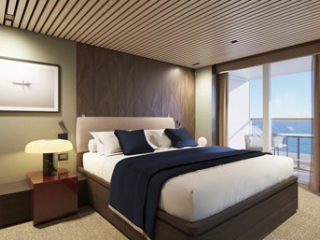 Описание на каюта The Haven Owner's Suite с голям балкон - H5 на круизен кораб Norwegian Viva – обзавеждане, площ