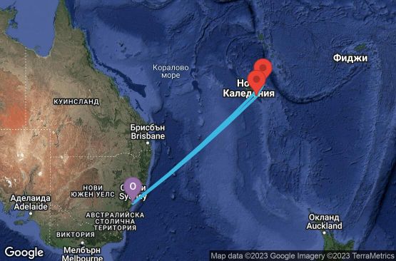Маршрут на круиз 7 дни Австралия, Нова Каледония - 07Z330