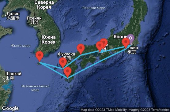 Маршрут на круиз 12 дни Япония, Южна Корея - 12I094