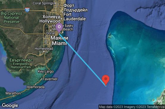 Маршрут на круиз 3 дни САЩ, Бахамските острови - US7Z