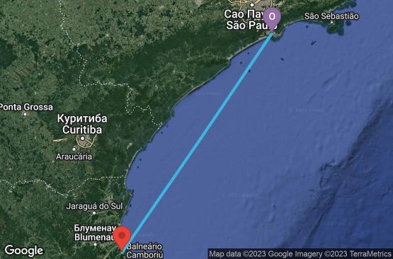 Маршрут на круиз 3 дни Бразилия - US78