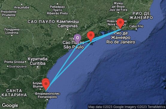 Маршрут на круиз 6 дни Бразилия - US6Q