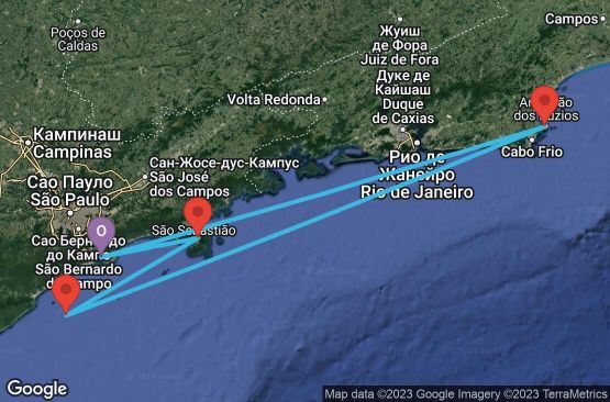 Маршрут на круиз 5 дни Бразилия - US7B