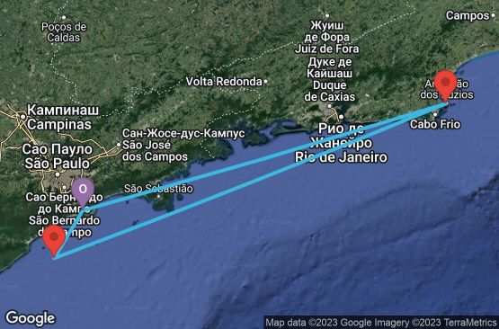 Маршрут на круиз 4 дни Бразилия - US7H