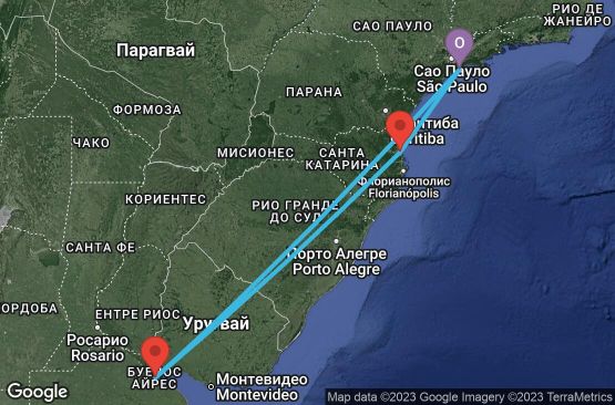 Маршрут на круиз 7 дни Бразилия, Аржентина - SSZ07040