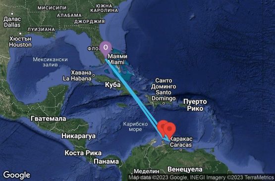 Маршрут на круиз 7 дни САЩ, Аруба, Холандски Антили - 07Z336