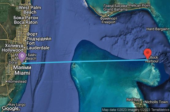 Маршрут на круиз 4 дни САЩ, Бахамските острови - 4BH213