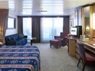 Описание на каюта Малък апартамент с балкон категория JS на круизен кораб JEWEL of the Seas – обзавеждане, площ, разположение
